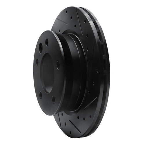 R1 02-06 Dodge Sprinter 2500 Front Right Drilled & Slotted Black Brake Rotor