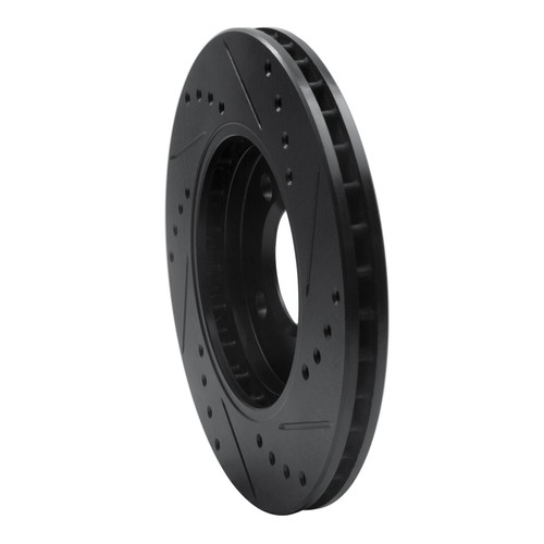 R1 84-91 BMW 325I (USA/Canada) Front Left Drilled & Slotted Black Brake Rotor