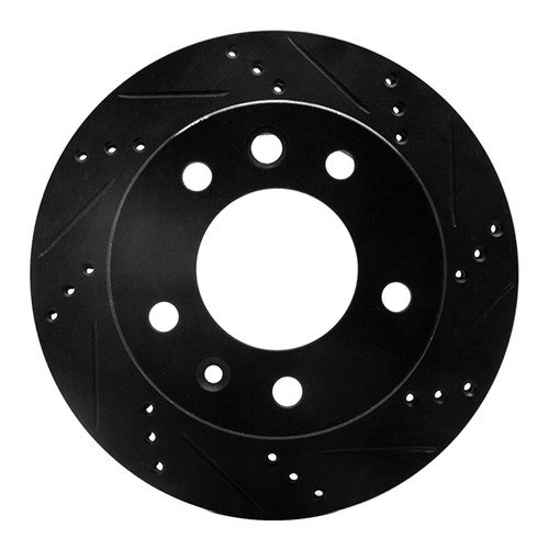 R1 02-06 Dodge Sprinter 3500 Front Left Drilled & Slotted Black Brake Rotor ECB-40041L