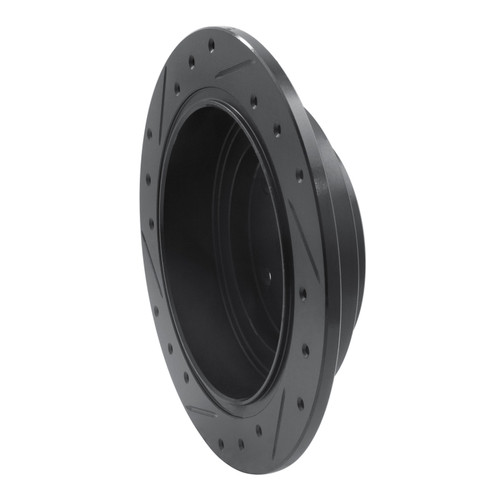 R1 92-97 Subaru SVX Rear Right Drilled & Slotted Black Brake Rotor