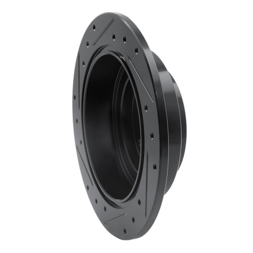 R1 90-08 Saab 9-2X Rear Right Drilled & Slotted Black Brake Rotor