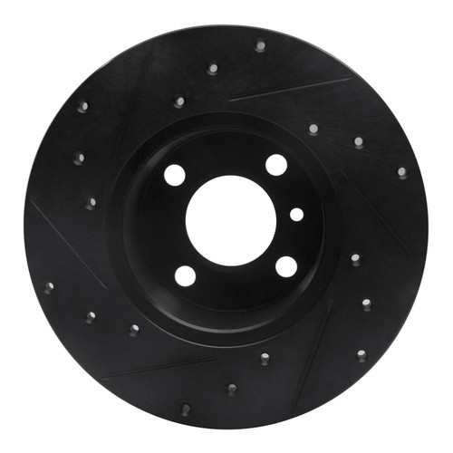 R1 77-83 BMW 320I (USA/Canada) Front Right Drilled & Slotted Black Brake Rotor
