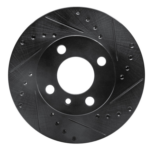 R1 76-77 BMW 320I (USA/Canada) Front Right Drilled & Slotted Black Brake Rotor