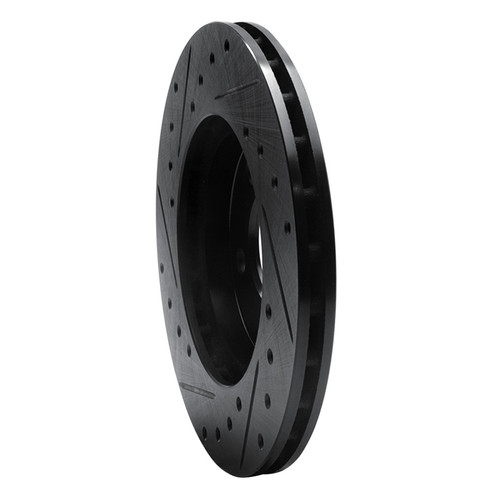 R1 95-99 Dodge Neon (USA/Canada) Front Right Drilled & Slotted Black Brake Rotor