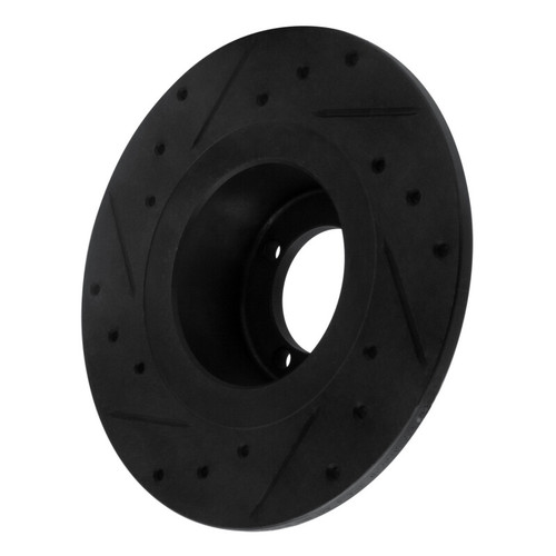 R1 67-76 BMW 1600 Front Right Drilled & Slotted Black Brake Rotor