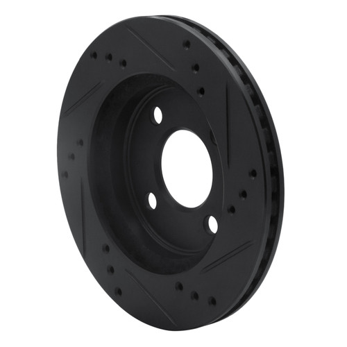 R1 95-96 Dodge Neon (USA/Canada) Front Left Drilled & Slotted Black Brake Rotor