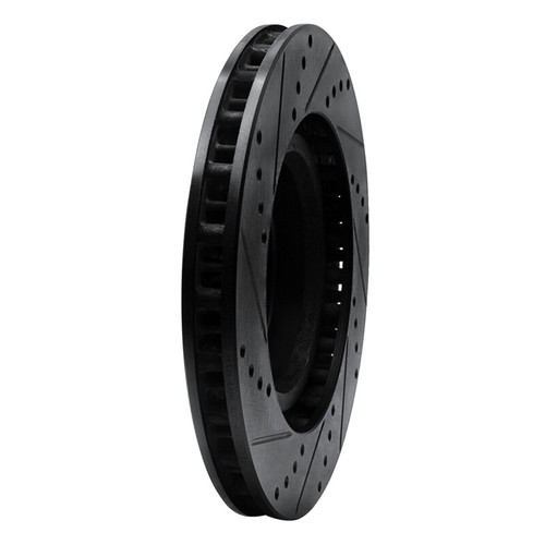 R1 92-02 Dodge Viper Front Right Drilled & Slotted Black Brake Rotor