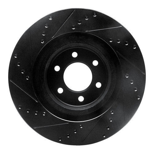 R1 92-02 Dodge Viper Front Right Drilled & Slotted Black Brake Rotor