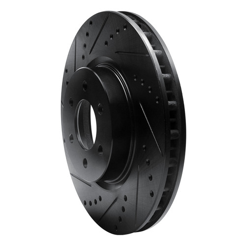 R1 92-02 Dodge Viper Front Left Drilled & Slotted Black Brake Rotor