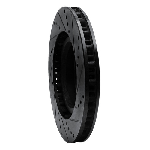 R1 92-02 Dodge Viper Front Left Drilled & Slotted Black Brake Rotor