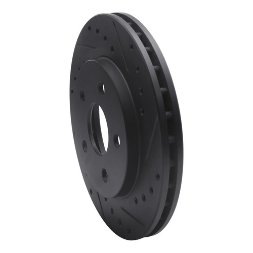 R1 91-92 Dodge Monaco Front Right Drilled & Slotted Black Brake Rotor