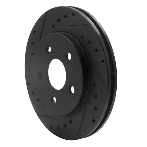 R1 91-92 Dodge Monaco Front Left Drilled & Slotted Black Brake Rotor