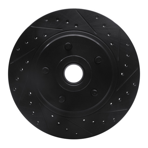R1 76-81 Chrysler CORDOBA Front Right Drilled & Slotted Black Brake Rotor