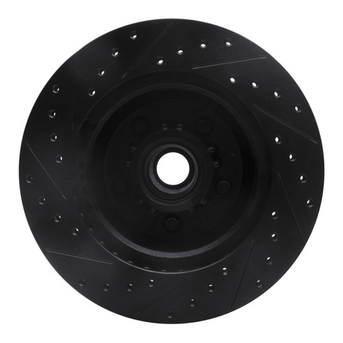 R1 76-81 Chrysler CORDOBA Front Right Drilled & Slotted Black Brake Rotor