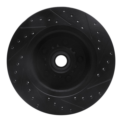 R1 76-81 Chrysler Newport Front Left Drilled & Slotted Black Brake Rotor