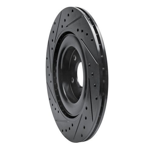 R1 16-26 Polestar Polestar 2 Rear Right Drilled & Slotted Black Brake Rotor