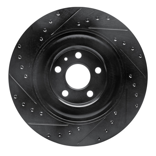 R1 16-26 Polestar Polestar 2 Rear Right Drilled & Slotted Black Brake Rotor