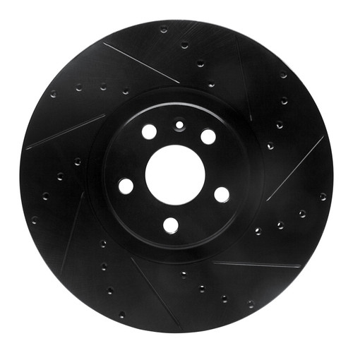 R1 16-26 Polestar Polestar 2 Front Right Drilled & Slotted Black Brake Rotor