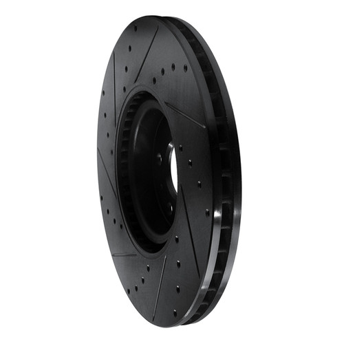 R1 16-26 Polestar Polestar 2 Front Right Drilled & Slotted Black Brake Rotor