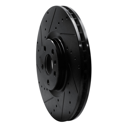 R1 16-26 Polestar Polestar 2 Front Left Drilled & Slotted Black Brake Rotor