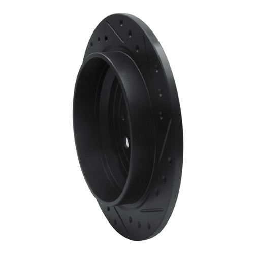 R1 98-00 Volvo S70 Rear Left Drilled & Slotted Black Brake Rotor