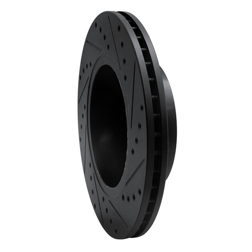 R1 94-02 Land Rover Range Rover Front Left Drilled & Slotted Black Brake Rotor