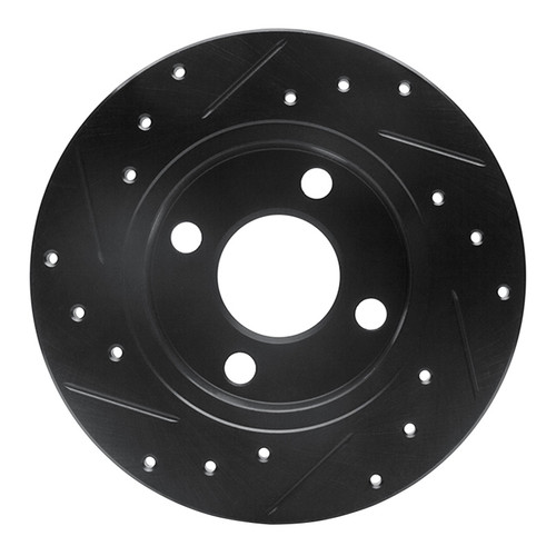 R1 81-87 Renault ALLIANCE Front Right Drilled & Slotted Black Brake Rotor