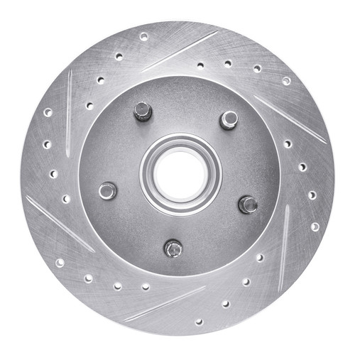R1 1983-1997 Ford Ranger (USA/Canada) Front Left Drilled & Slotted Silver Brake Rotor