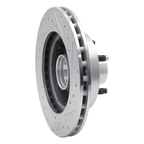 R1 1983-1997 Ford Ranger (USA/Canada) Front Left Drilled & Slotted Silver Brake Rotor