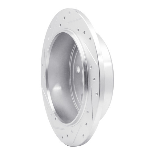 R1 2007-2018 Jeep Wrangler Rear Right Drilled & Slotted Silver Brake Rotor