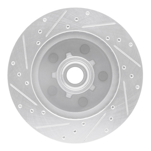 R1 1988-1994 Chevrolet C1500 Front Right Drilled & Slotted Silver Brake Rotor