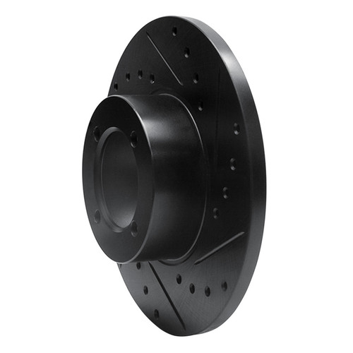 R1 74-79 Lotus Elite Front Right Drilled & Slotted Black Brake Rotor