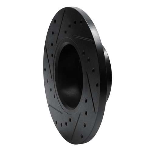 R1 74-79 Lotus Elite Front Right Drilled & Slotted Black Brake Rotor