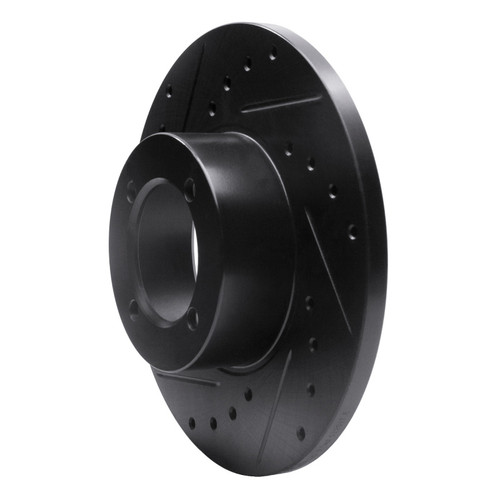 R1 74-79 Lotus Eclat Front Left Drilled & Slotted Black Brake Rotor