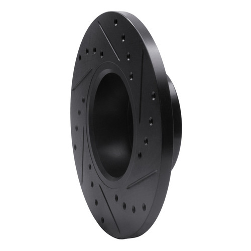 R1 74-79 Lotus Eclat Front Left Drilled & Slotted Black Brake Rotor