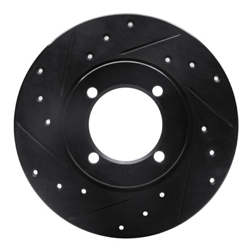 R1 67-74 Opel Manta Front Left Drilled & Slotted Black Brake Rotor
