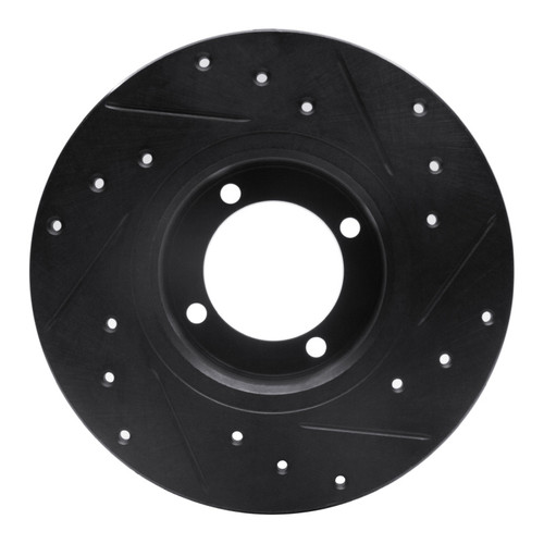 R1 67-74 Opel Manta Front Left Drilled & Slotted Black Brake Rotor