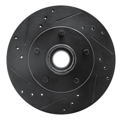 R1 1982-1995 Buick Regal Front Left Drilled & Slotted Black Brake Rotor