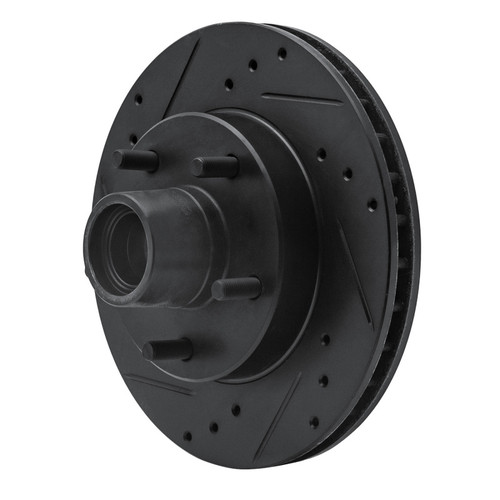 R1 1982-1995 Buick Regal Front Left Drilled & Slotted Black Brake Rotor