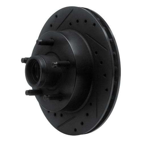 R1 1983-1997 Ford Ranger (USA/Canada) Front Left Drilled & Slotted Black Brake Rotor