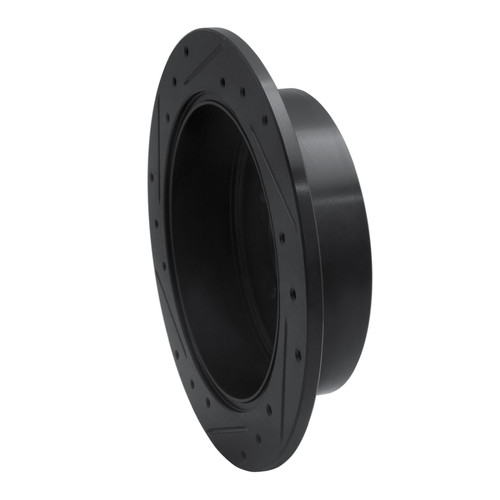 R1 01-16 Hyundai Santa Fe Rear Right Drilled & Slotted Black Brake Rotor