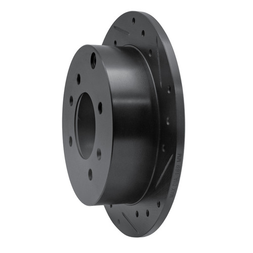 R1 99-06 Hyundai Sonata Rear Right Drilled & Slotted Black Brake Rotor