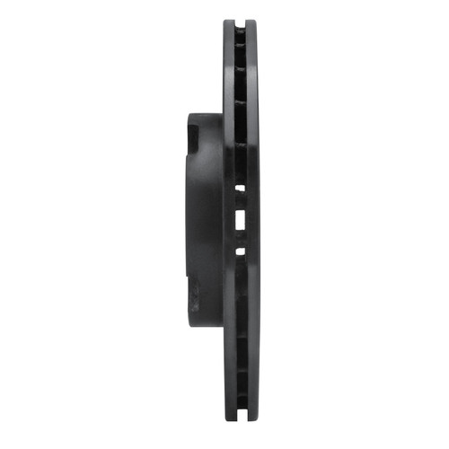 R1 87-99 Hyundai Excel Front Right Drilled & Slotted Black Brake Rotor