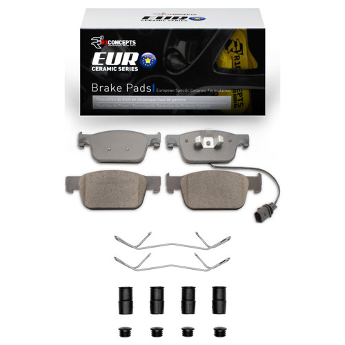 R1 16-25 Audi A4 Quattro Front Euro Ceramic Pads & Hardware Kit