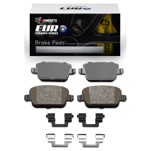 R1 08-12 Land Rover LR2 Rear Euro Ceramic Pads & Hardware Kit