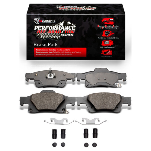 R1 2011-2025 Dodge Durango Rear Performance Off-Road/Tow Brake Pads & Hardware Kit