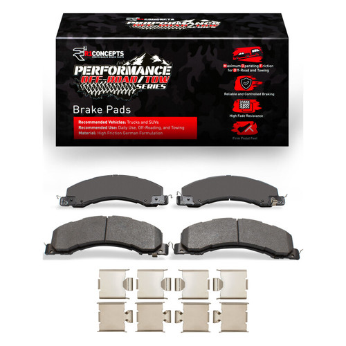 R1 2008-2025 Dodge Ram 4500 Front/Rear Performance Off-Road/Tow Brake Pads & Hardware Kit