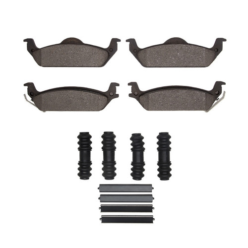 R1 03-04 Dodge Dakota RWD Rear Semi Met Pads & Hardware Kit