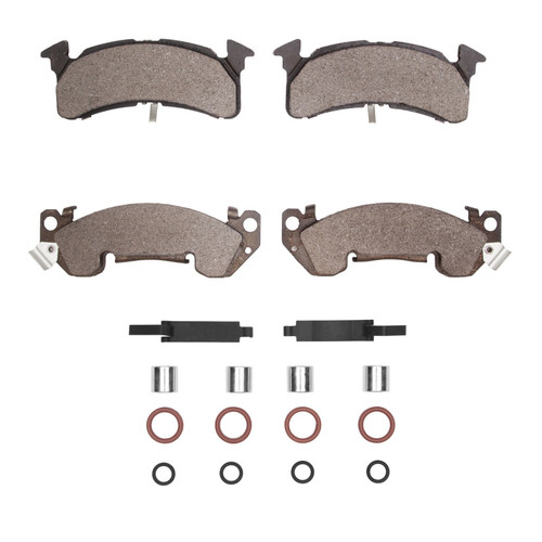 R1 78-95 Chevrolet V20 & V2500 Suburban Front Semi Met Pads & Hardware Kit