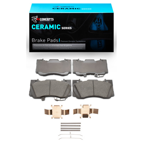 R1 15-23 Ford Mustang (w/Brembo Calipers) Front Ceramic Brake Pads & Hardware Kit